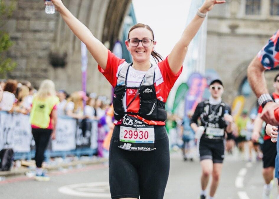 Lucy Abbey completes the London Marathon in aid of LMRUK